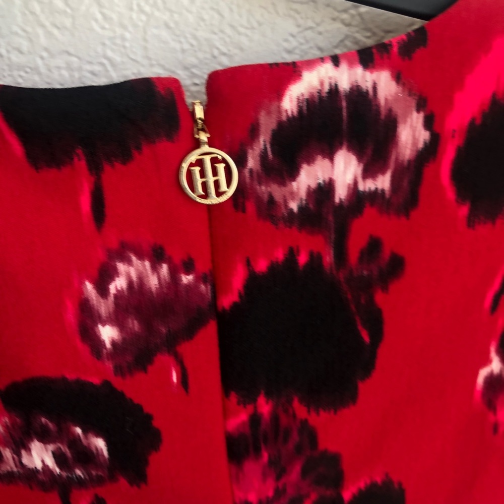 NWT Tommy Hilfiger red flower dress - Picture 4 of 8